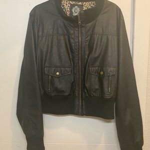 Plus size pleather jacket